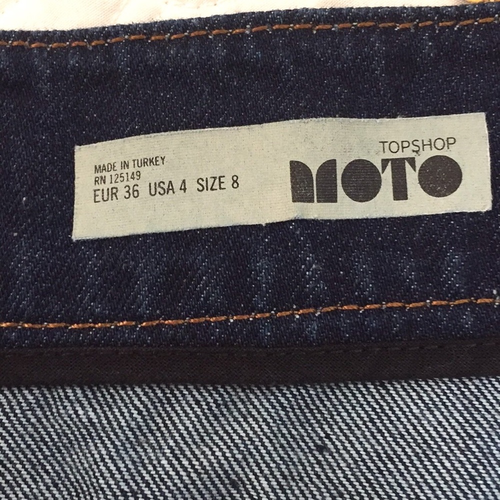 Topshop Moto Full Zip Denim Mini Skirt - Picture 7 of 16